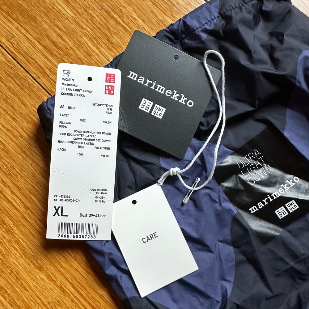 Uniqlo x Marimekko Ultralight Down Cocoon Parka NWOT - Picture 12 of 12
